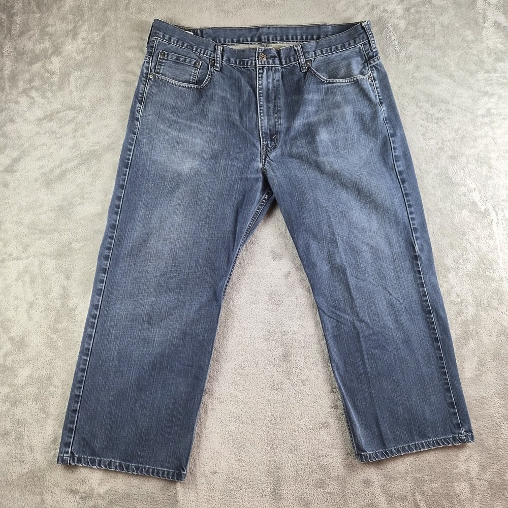 Levis 569 Jeans Mens 38x30 Blue Denim Loose Bootcut Relaxed Fit 5 Pockets Cowboy